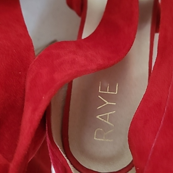 RAYE Maggie red suede Heeled Sandals that tie around the ankle size 8 - Picture 8 of 10